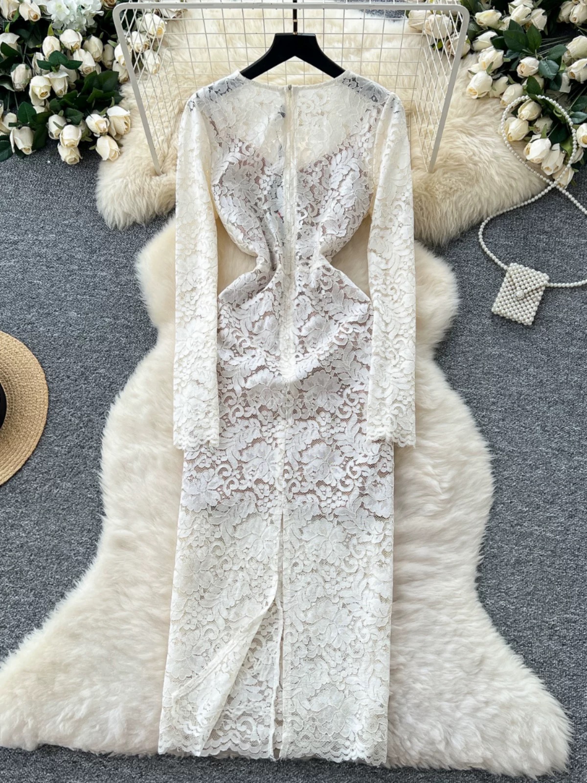 Causing trouble lace dress FBC425 images